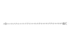 White gold multi shape diamond bracelet 