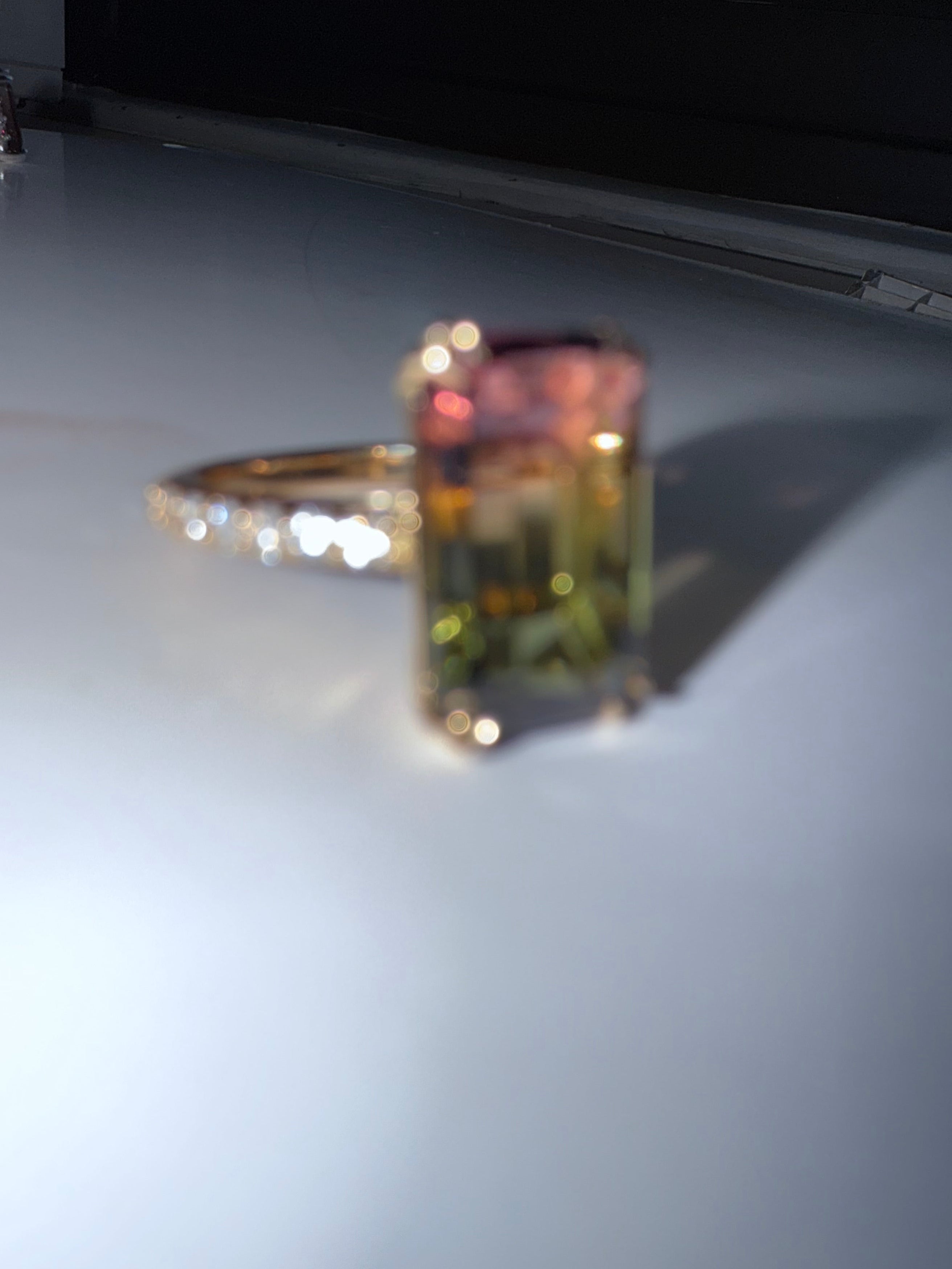 Bi-color Tourmaline ring