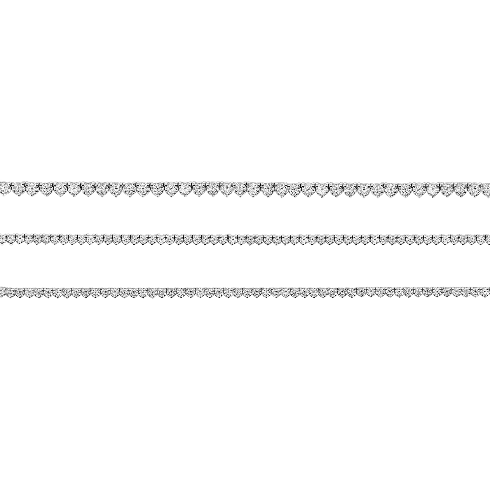 3-PRONG TENNIS NECKLACE